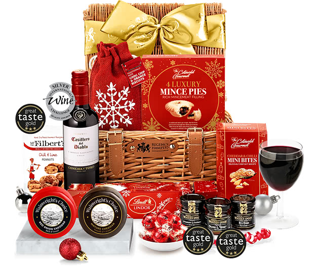 Winter Favourites Hamper With Red Wine